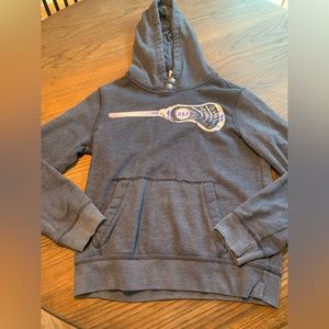 Boys medium dark blue Abercrombie kids lacrosse hoodie